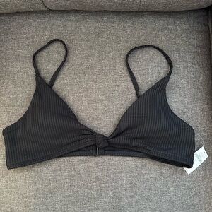 GAP Black Recycled Bikini Top Size L NWT